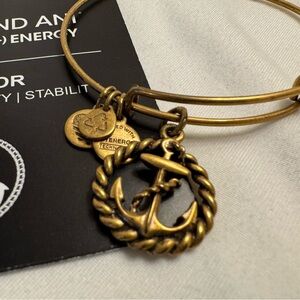 Alex and Ani Gold Nautical Anchor Bangle